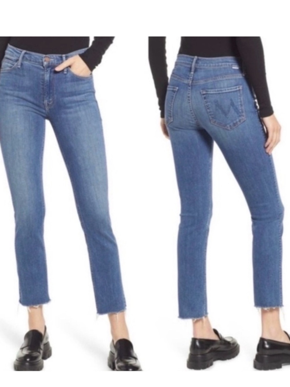 MOTHER the mid-rise Dazzler ankle fray This Time Next Year size 31